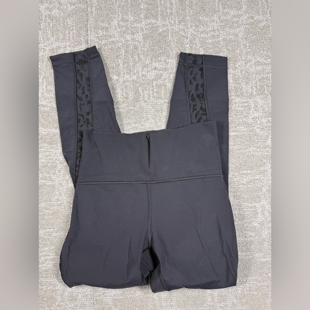 Lululemon Fast N Free Active Work Out Mesh Panel Legging Black Size 6 LW5ARHS